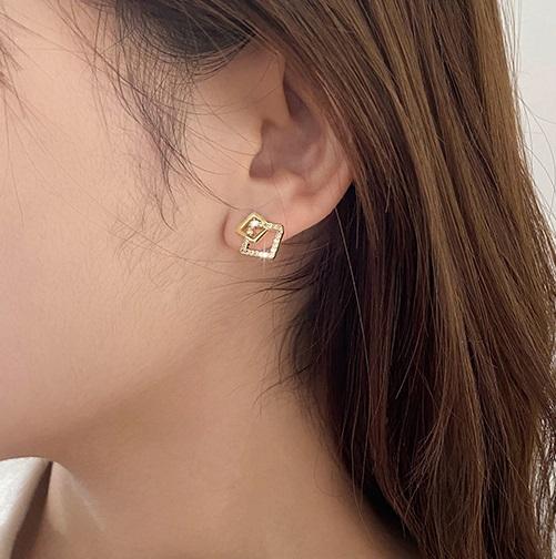 ジオメトリックピアス 4257-お取り寄せ4257-画像6-韓国ファッション通販POPREA［ポップリア］