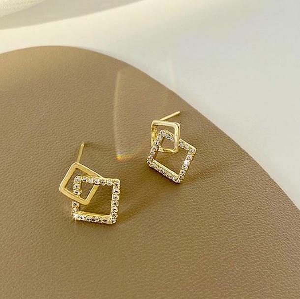 ジオメトリックピアス 4257-お取り寄せ4257-画像1-韓国ファッション通販POPREA［ポップリア］