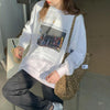 カジュアルプリントホワイトロンTee 4258-お取り寄せ4258-画像3-韓国ファッション通販POPREA［ポップリア］