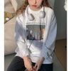 カジュアルプリントホワイトロンTee 4258-お取り寄せ4258-画像4-韓国ファッション通販POPREA［ポップリア］