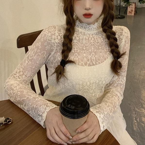 レースインナートップス 4264-beige_お取り寄せ42642-画像2-韓国ファッション通販POPREA［ポップリア］