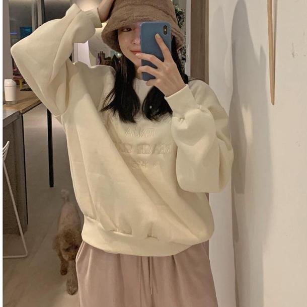 ホワイトロゴスウェット 4274-お取り寄せ4274-画像6-韓国ファッション通販POPREA［ポップリア］