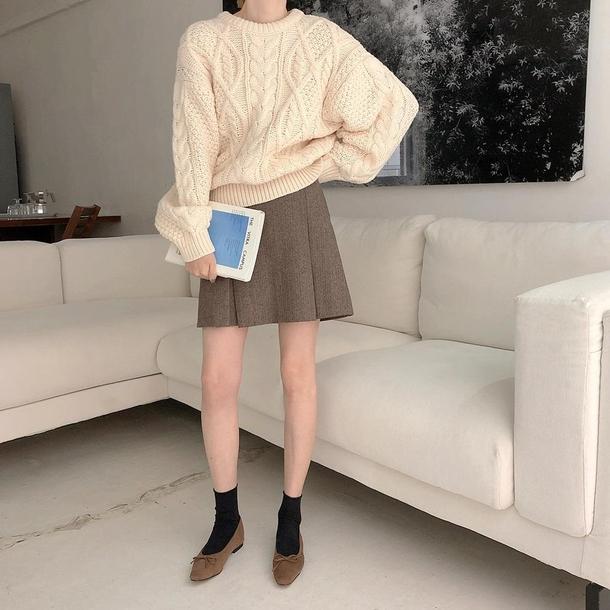 ラウンドネックビッグツイストニット 4281-お取り寄せ4281-画像7-韓国ファッション通販POPREA［ポップリア］