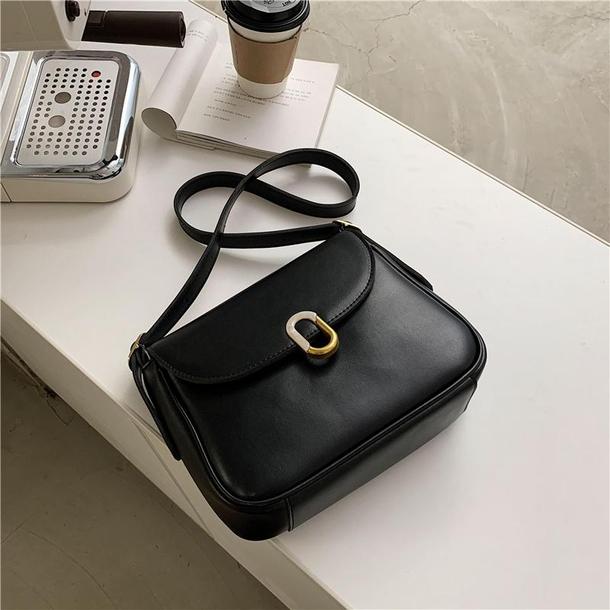 スクエアショルダーバッグ 4289-black_お取り寄せ42891-画像1-韓国ファッション通販POPREA［ポップリア］