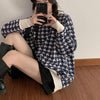 千鳥チェックニット 4290-お取り寄せ4290-画像2-韓国ファッション通販POPREA［ポップリア］
