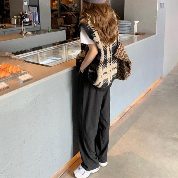 Vネックレトロチェックニット 4298-お取り寄せ4298-画像11-韓国ファッション通販POPREA［ポップリア］