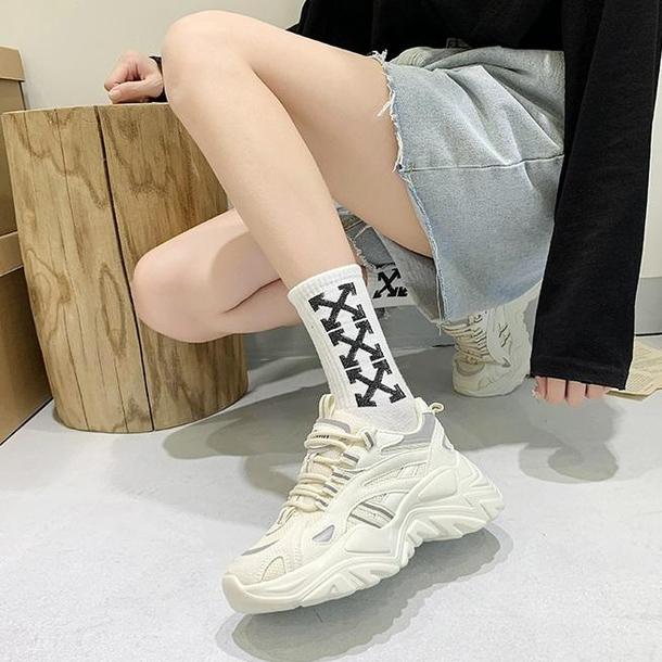 厚底トレンドスニーカー 4325-ivory/35(22.5cm)_お取り寄せ43251-画像2-韓国ファッション通販POPREA［ポップリア］