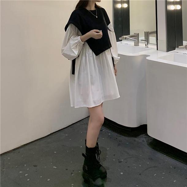 レイヤード風ワンピ 4326-お取り寄せ4326-画像3-韓国ファッション通販POPREA［ポップリア］