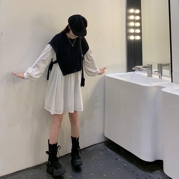 レイヤード風ワンピ 4326-お取り寄せ4326-画像4-韓国ファッション通販POPREA［ポップリア］