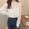花刺繍のレース襟長袖トップ 4366-white_お取り寄せ43662-画像5-韓国ファッション通販POPREA［ポップリア］