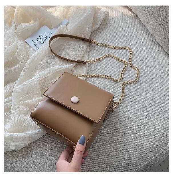 オールマッチシンプルショルダーバッグ 4371-brown_お取り寄せ43713-画像7-韓国ファッション通販POPREA［ポップリア］