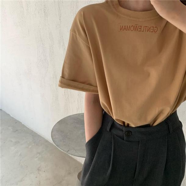 GentlewomanTee 4416-camel_お取り寄せ44161-画像7-韓国ファッション通販POPREA［ポップリア］