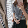ブルーチェックホワイトレースブラウス 4435-check-blue_お取り寄せ4435-画像6-韓国ファッション通販POPREA［ポップリア］