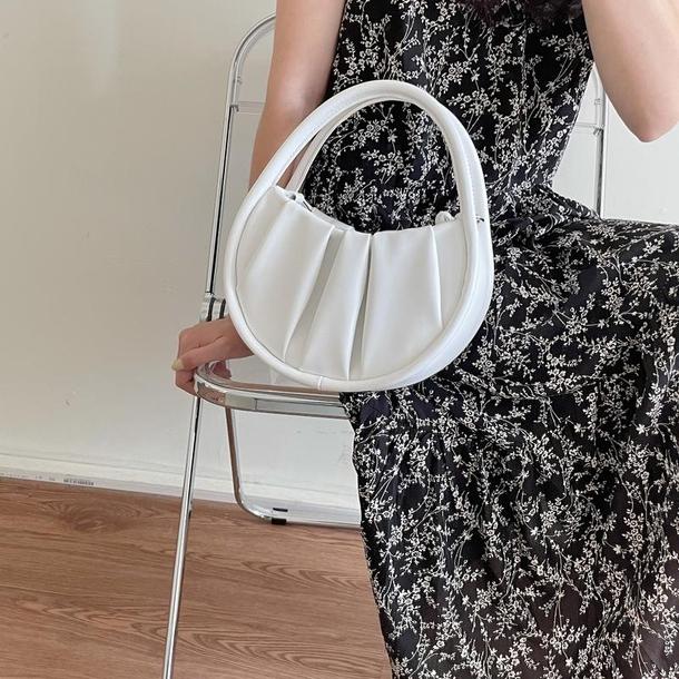 ホワイトホーボーバッグ 4477-white_お取り寄せ4477-画像12-韓国ファッション通販POPREA［ポップリア］