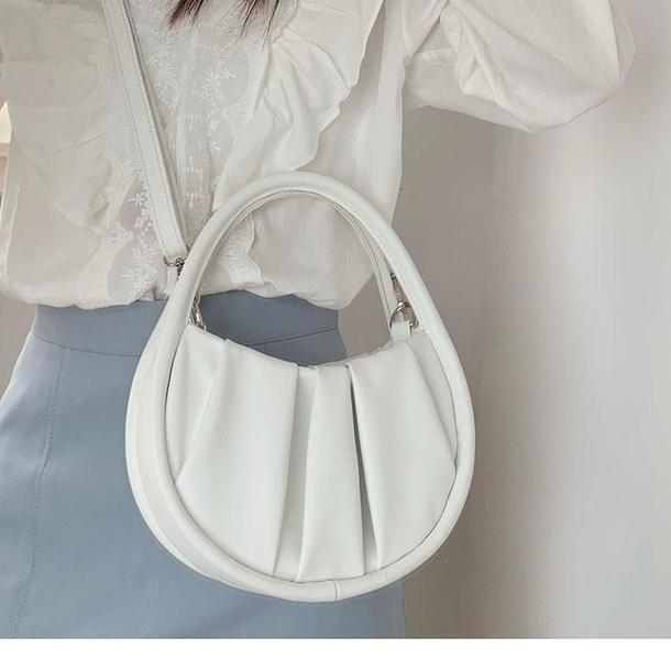 ホワイトホーボーバッグ 4477-white_お取り寄せ4477-画像5-韓国ファッション通販POPREA［ポップリア］