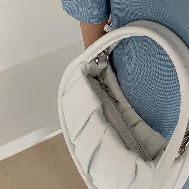 ホワイトホーボーバッグ 4477-white_お取り寄せ4477-画像6-韓国ファッション通販POPREA［ポップリア］