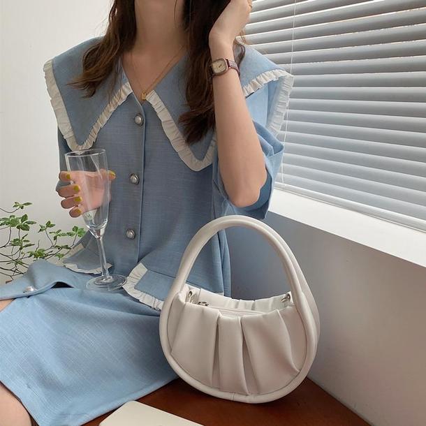 ホワイトホーボーバッグ 4477-white_お取り寄せ4477-画像9-韓国ファッション通販POPREA［ポップリア］