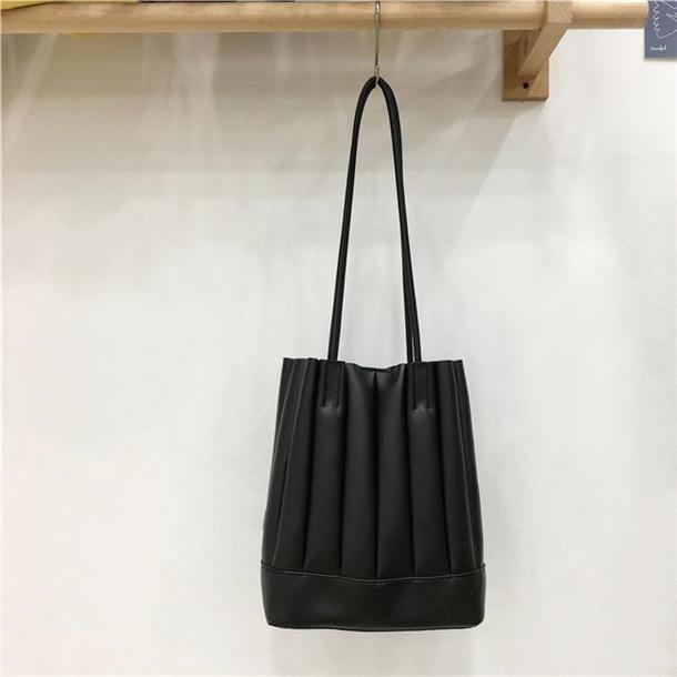 バケットトートバッグ 4480-black_お取り寄せ44803-画像4-韓国ファッション通販POPREA［ポップリア］