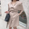 ダブルブレスト半袖ジャケット 4516-khaki_お取り寄せ4516-画像2-韓国ファッション通販POPREA［ポップリア］