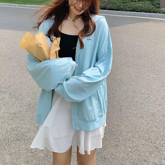 シンプルフルジップパーカー 4594-sky-blue_お取り寄せ45943-画像13-韓国ファッション通販POPREA［ポップリア］