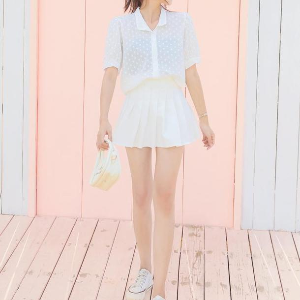 花刺繍アイボリーシャツ 4605-お取り寄せ_4605-画像10-韓国ファッション通販POPREA［ポップリア］