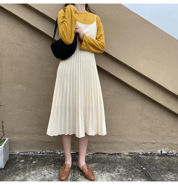 キャミソールプリーツワンピース 4639-お取り寄せ4639-画像11-韓国ファッション通販POPREA［ポップリア］