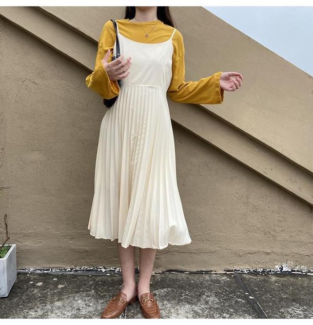 キャミソールプリーツワンピース 4639-お取り寄せ4639-画像13-韓国ファッション通販POPREA［ポップリア］