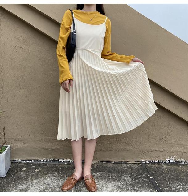 キャミソールプリーツワンピース 4639-お取り寄せ4639-画像14-韓国ファッション通販POPREA［ポップリア］