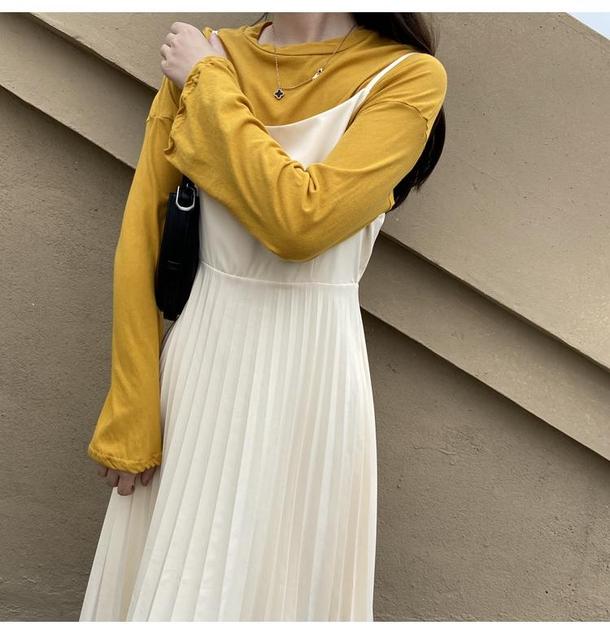 キャミソールプリーツワンピース 4639-お取り寄せ4639-画像17-韓国ファッション通販POPREA［ポップリア］