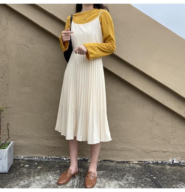 キャミソールプリーツワンピース 4639-お取り寄せ4639-画像3-韓国ファッション通販POPREA［ポップリア］