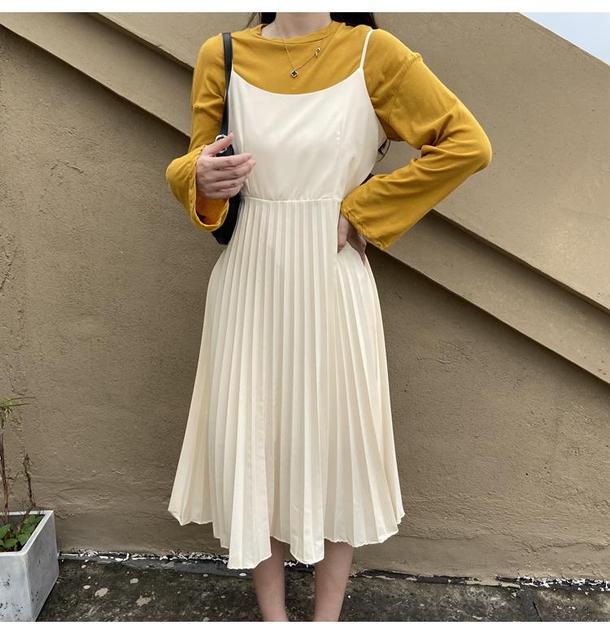 キャミソールプリーツワンピース 4639-お取り寄せ4639-画像5-韓国ファッション通販POPREA［ポップリア］