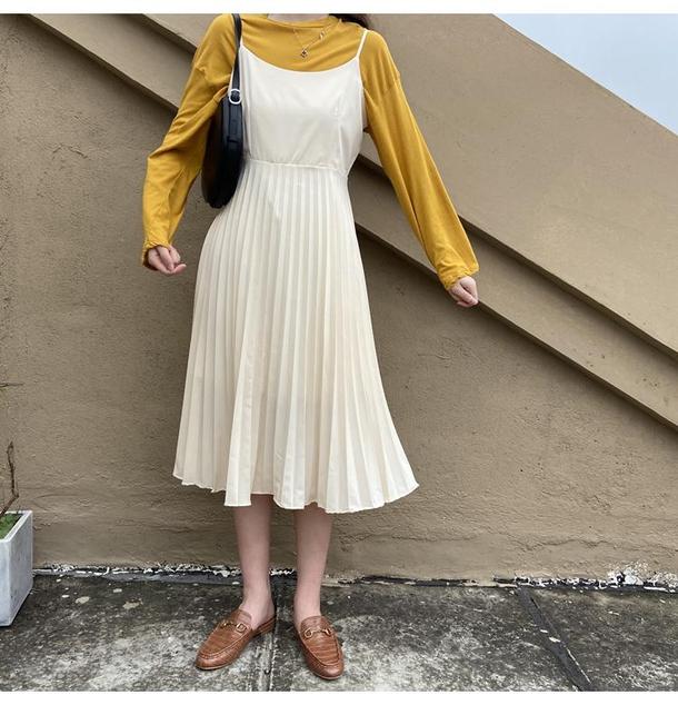 キャミソールプリーツワンピース 4639-お取り寄せ4639-画像6-韓国ファッション通販POPREA［ポップリア］