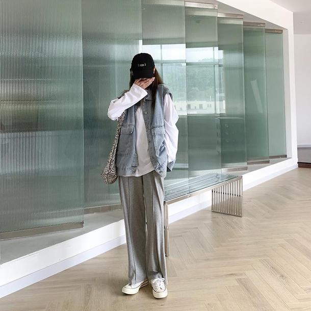 ノースリーブデニムジャケット 4683-denim_お取り寄せ4683-画像3-韓国ファッション通販POPREA［ポップリア］