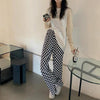 ブロックチェックスリットパンツ 4696-white&black_お取り寄せ46962-画像11-韓国ファッション通販POPREA［ポップリア］