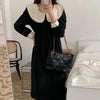 レトロカラーブラックワンピース 4722-black_お取り寄せ4722-画像13-韓国ファッション通販POPREA［ポップリア］