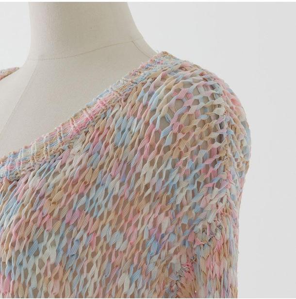 透かし編みマーブルニット 4728-お取り寄せ_4728-画像11-韓国ファッション通販POPREA［ポップリア］