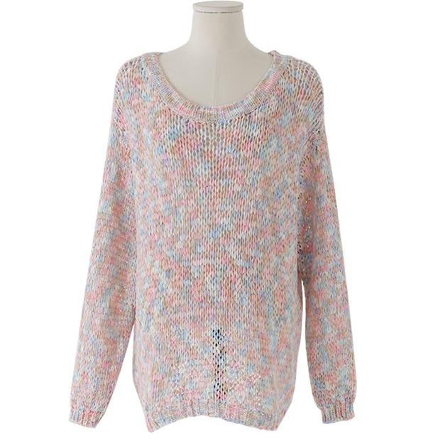 透かし編みマーブルニット 4728-お取り寄せ_4728-画像13-韓国ファッション通販POPREA［ポップリア］