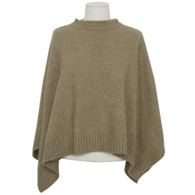 ラウンドネックベーシックニットケープ 4741-brown_お取り寄せ4741-画像11-韓国ファッション通販POPREA［ポップリア］