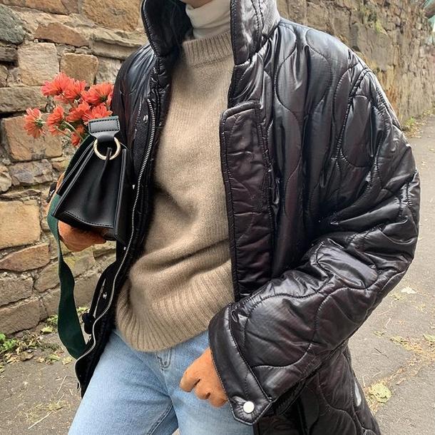 ラウンドネックベーシックニットケープ 4741-brown_お取り寄せ4741-画像6-韓国ファッション通販POPREA［ポップリア］