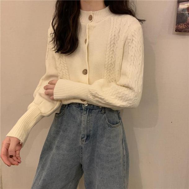 ディープカフスケーブルニット 4771-ivory_お取り寄せ47713-画像9-韓国ファッション通販POPREA［ポップリア］