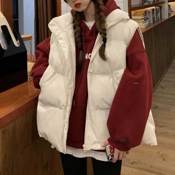 エコダウンベスト 4780-ivory_お取り寄せ47801-画像2-韓国ファッション通販POPREA［ポップリア］