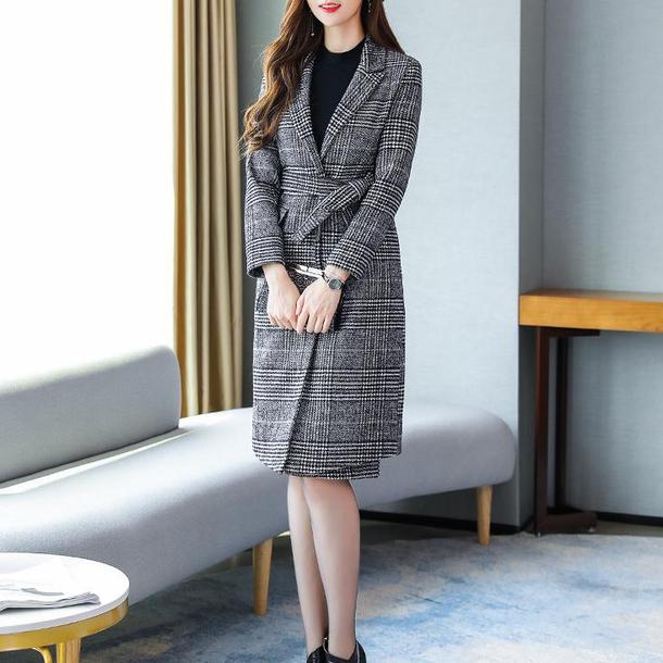 グレンチェックジャケットセットアップ 4798-お取り寄せ4798-画像4-韓国ファッション通販POPREA［ポップリア］