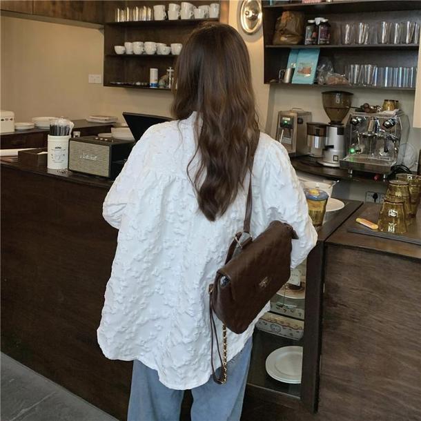 立体刺繍ホワイトブラウス 4825-お取り寄せ4825-画像9-韓国ファッション通販POPREA［ポップリア］