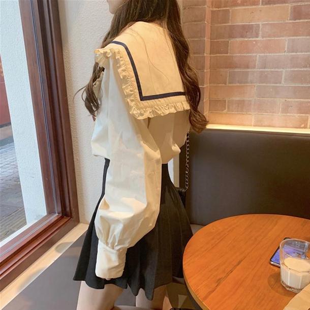 ダブルブレストセーラーカラーブラウス 4827-お取り寄せ4827-画像5-韓国ファッション通販POPREA［ポップリア］