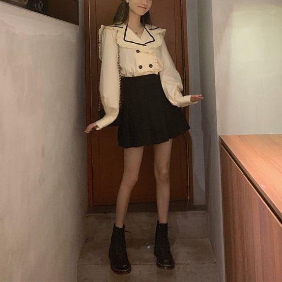 ダブルブレストセーラーカラーブラウス 4827-お取り寄せ4827-画像7-韓国ファッション通販POPREA［ポップリア］