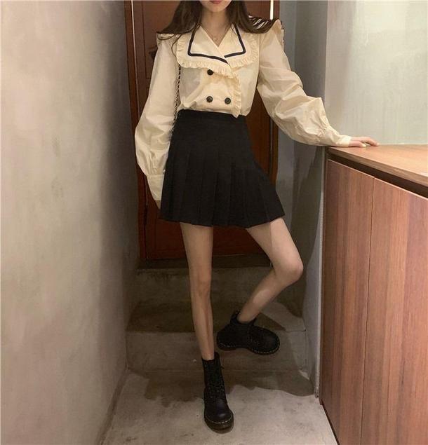 ダブルブレストセーラーカラーブラウス 4827-お取り寄せ4827-画像8-韓国ファッション通販POPREA［ポップリア］