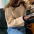 あったかシンプルリブショートニット 4853-beige_お取り寄せ48531-画像1-韓国ファッション通販POPREA［ポップリア］
