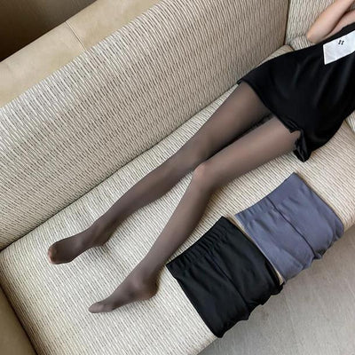 裏起毛薄手ストッキング 4865-brown_お取り寄せ48651-画像2-韓国ファッション通販POPREA［ポップリア］