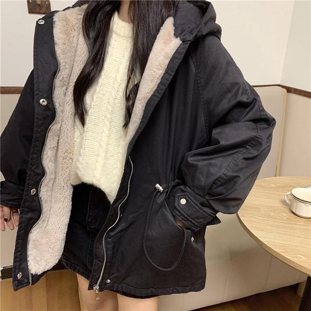 裏ボアオーバーサイズジャケット 4892-black_お取り寄せ48922-画像16-韓国ファッション通販POPREA［ポップリア］