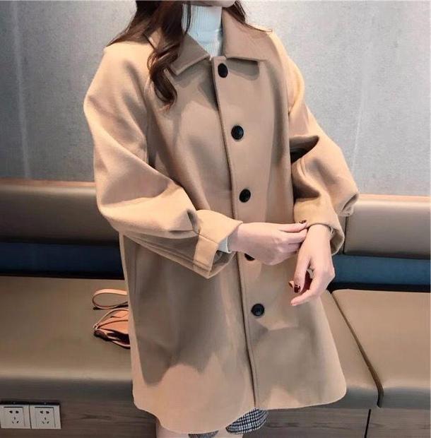 チューリップ袖ショートコート 4898-M/beige_お取り寄せ48983-画像10-韓国ファッション通販POPREA［ポップリア］